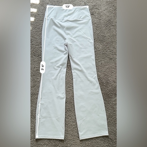 Halara Flare Leggings High Waist in White | Women's Medium Petite - Picture 5 of 6